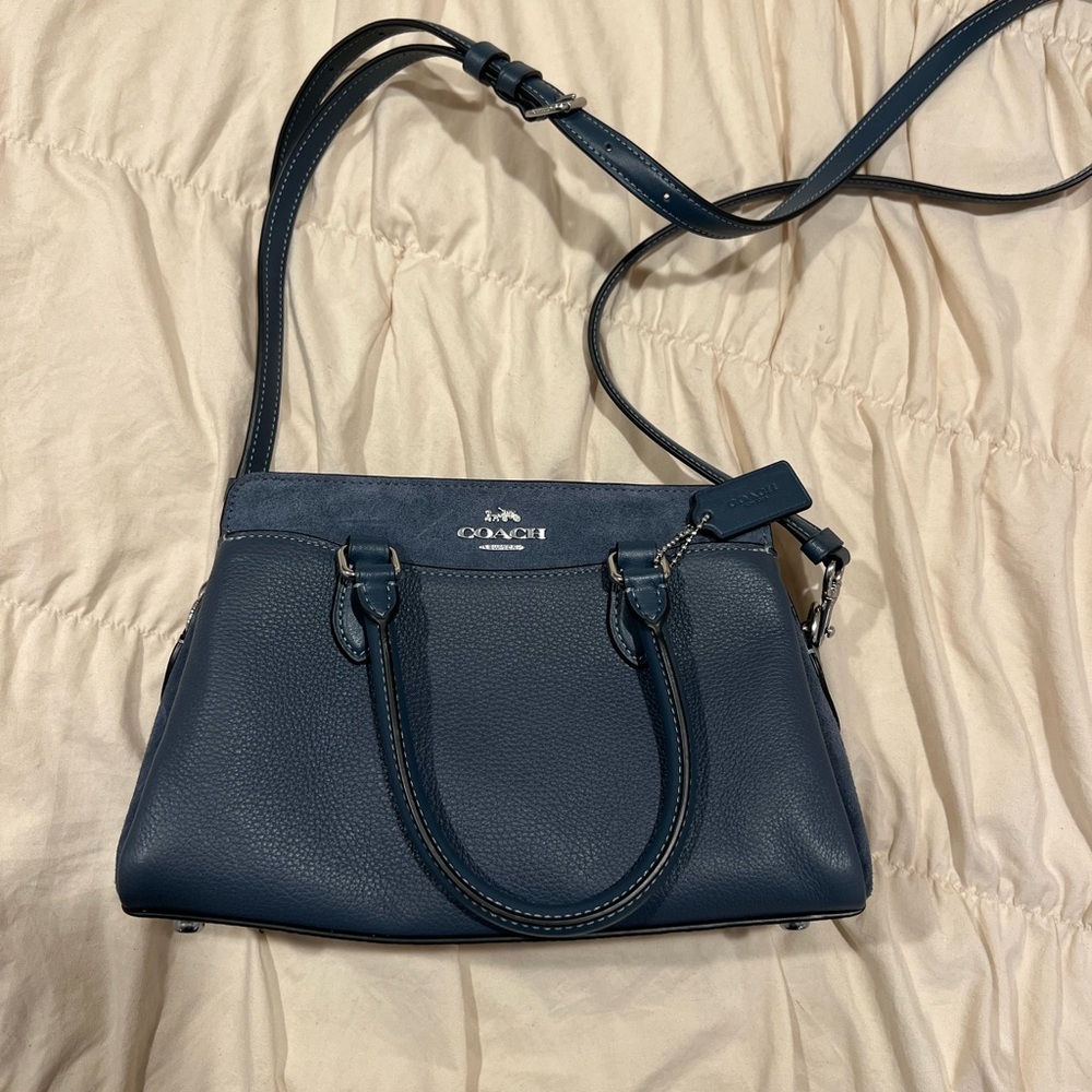 Coach mini Darcie caryall in color denim